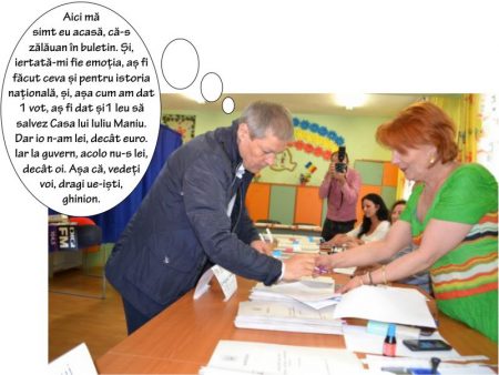 Excelența Sa, Daciaaaan Ciolooooșșșș, a votat! La Zalău, fiindcă nu vrea să-și taie rădăcinile. Dar cu istoria României cum rămâne?